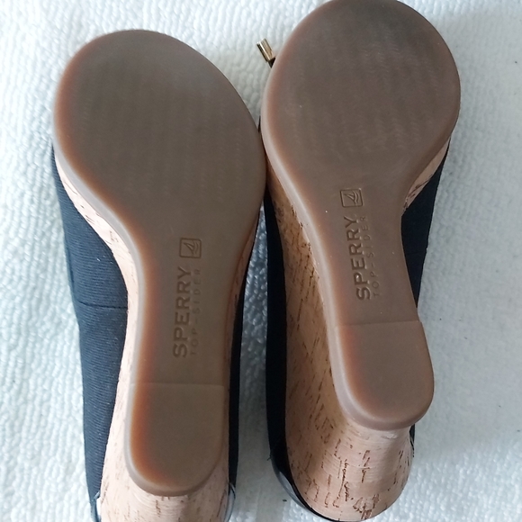 Sperry Topsider wedge heels pumps black - Picture 10 of 14